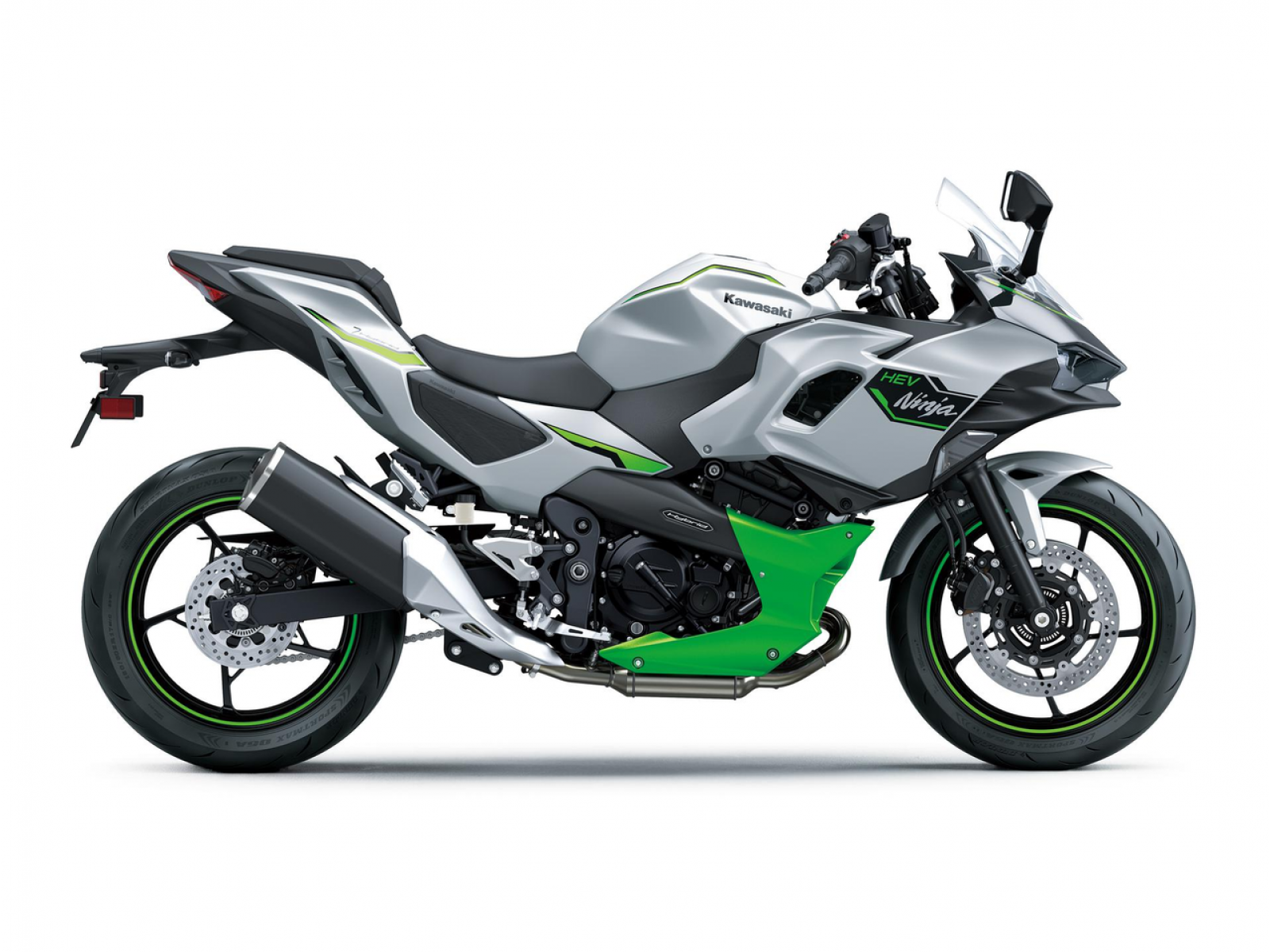 Мотоцикл KAWASAKI Ninja 7 Hybrid (Metallic Bright Silver / Metallic Matte Lime Green / Ebony) 2025
